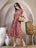 Mauve Printed Dolman Sleeve Dress for Women - view 1