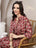 Mauve Printed Dolman Sleeve Dress for Women - view 2