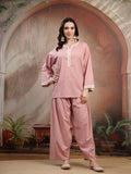 Dusty Pink Cotton Co-Ord Set for Women - view 1
