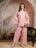 Dusty Pink Cotton Co-Ord Set for Women - view 6