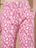 Quilted Pink Chevron Blazer & Trouser Set for Women
