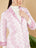 Women's Pink Quilted Jacket with Chevron Design