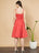 Premium Polka Dot Quilted Fit-and-Flare Dress For Women