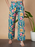 Pantalon matelassé fleuri de qualité supérieure pour femme
