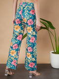 Pantalon matelassé fleuri de qualité supérieure pour femme