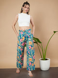 Pantalon matelassé fleuri de qualité supérieure pour femme