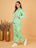 Floral Quilted Blazer and Trouser Set for Women