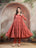 Rust Cotton Kurta Set with Dupatta for Women - view 7