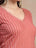 Coral Striped Cotton Kurta Set with Dupatta for Women - view 3
