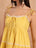 Yellow Cotton A-Line Tier Dress for Women - view 2