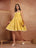 Yellow Cotton A-Line Tier Dress for Women - view 6