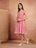Pink Cotton A-Line Dress for Women - view 6