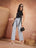 Black Sleeveless Side-Lace Fringe Tunic Top for Women - view 1