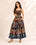 Patchwork Print Cotton Flared Palazzo for Women - view 1