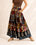 Patchwork Print Cotton Flared Palazzo for Women - view 4