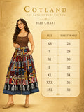 Patchwork Print Cotton Flared Palazzo for Women - size chart