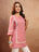 Pink Cotton Lace Detail Short Kurti for Women - view 6