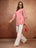 Pink Cotton Lace Detail Short Kurti for Women - view 8