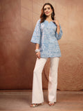 Blue Jaipur Inspired Cotton Short Kurti for Women - view 7