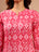 Pink Ikat Inspired Cotton Short Kurti for Women - view 4