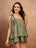 Olive Cotton Tie-Strap Playsuit for Women - view 2