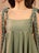 Olive Cotton Tie-Strap Playsuit for Women - view 3