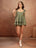 Olive Cotton Tie-Strap Playsuit for Women - view 6