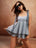 Blue Cotton Tie-Strap Playsuit for Women - view 2