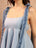 Blue Cotton Tie-Strap Playsuit for Women - view 3