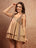 Beige Cotton Tie-Strap Playsuit for Women - view 2